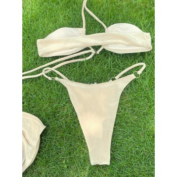 Miyouj Three Piece Suits Sexy Bikinis Women Swimsuit 2023 New Swimwear Solid Color Bikini Set Mujer Beachwear Bandage Biquini